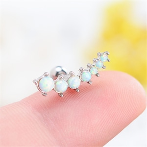 Opal earrings,Cartilage Earring 16g Helix Earring Helix Piercing Cartilage stud Cartilage Piercing