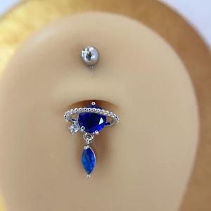 Anillo para el ombligo con forma de luna/planeta, piercing para el ombligo, anillo para el ombligo, joyería corporal, anillo para el ombligo,