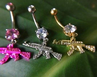 1pcs Double Butterfly Belly Ring Body Piercing Jewelry Navel Button R^y^