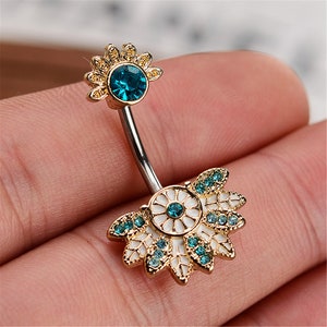 Belly Ring, Belly Button Ring, Body Jewelry, Belly Ring, Best Gift For Her, Gem  belly ring