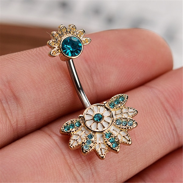 Belly Ring, Belly Button Ring, Body Jewelry, Belly Ring, Best Gift For Her, Gem  belly ring