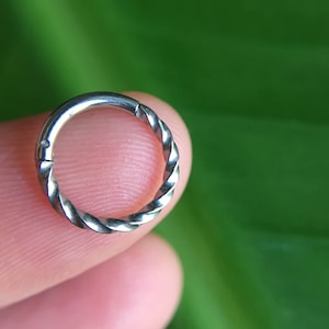 16 daith ring,daith piercing, twisted rook,cartilage,Septum Jewelry, nose ring, Hoop,Septum Jewelry,