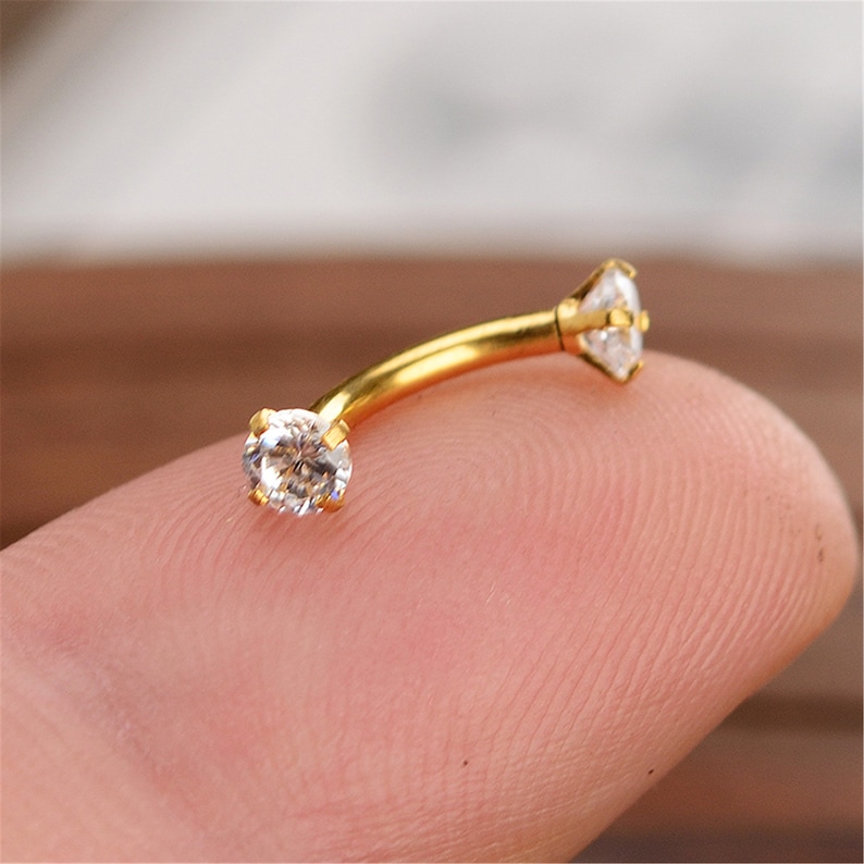 6mm 8mm Eyebrow ring rook barbell body piercing Etsy