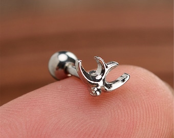 2 colours Tiny bird earrings,Cartilage Earring 16g Helix Earring Helix Piercing Cartilage stud Cartilage Piercing