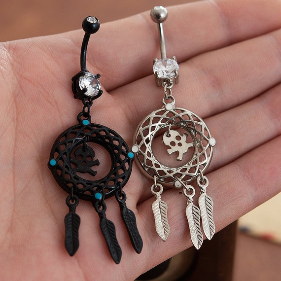 Dream catcher belly ring discount