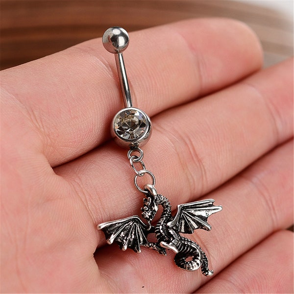 Dragon Belly Ring, Belly Button Ring, Body Jewelry, Belly Ring, Best Gift For Her, Gem  belly ring