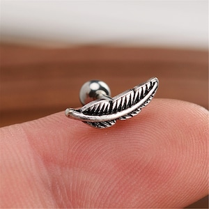 Leaf earrings,Cartilage Earring 16g Helix Earring Helix Piercing Cartilage stud Cartilage Piercing