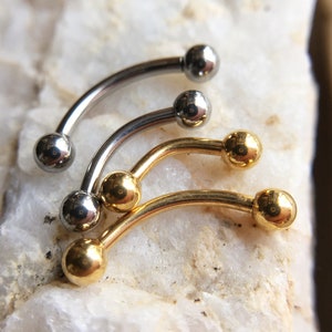 16G/14g Surgical Steel Belly Button Ring,Navel Piercing Ring,Two Ball Belly Ring,Belly Ring.Eyebrow Piercing. Small Belly ring.lip Ring,gift image 3