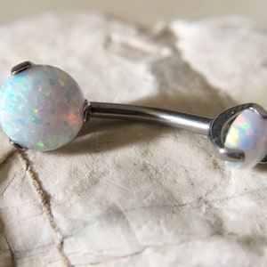 opal Belly Ring, Belly Button Ring, Body Jewelry, Belly Ring, Best Gift For Her, Gem  belly ring