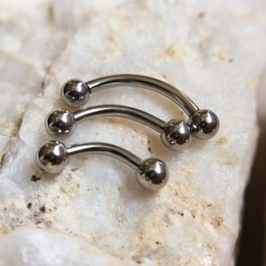 16G/14g Surgical Steel Belly Button Ring,Navel Piercing Ring,Two Ball Belly Ring,Belly Ring.Eyebrow Piercing. Small Belly ring.lip Ring,gift image 7