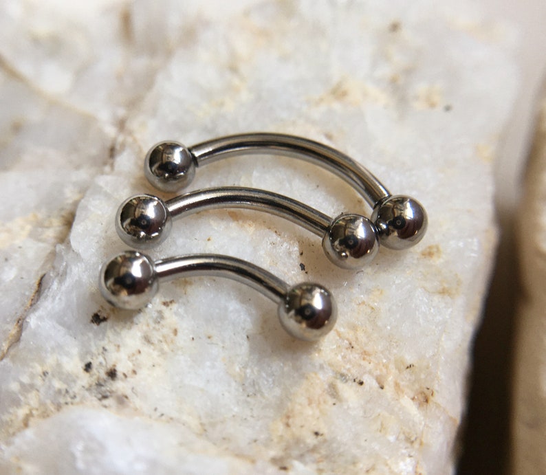 16G/14g Surgical Steel Belly Button Ring,Navel Piercing Ring,Two Ball Belly Ring,Belly Ring.Eyebrow Piercing. Small Belly ring.lip Ring,gift image 7