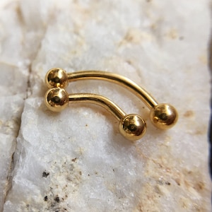 16G/14g Surgical Steel Belly Button Ring,Navel Piercing Ring,Two Ball Belly Ring,Belly Ring.Eyebrow Piercing. Small Belly ring.lip Ring,gift image 8