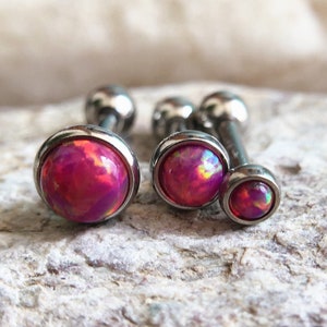 Opal earrings,Cartilage Earring 16g Helix Earring Helix Piercing Cartilage stud Cartilage Piercing