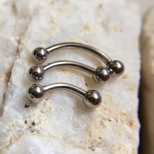 16G/14g Surgical Steel Belly Button Ring,Navel Piercing Ring,Two Ball Belly Ring,Belly Ring.Eyebrow Piercing. Small Belly ring.lip Ring,gift image 6