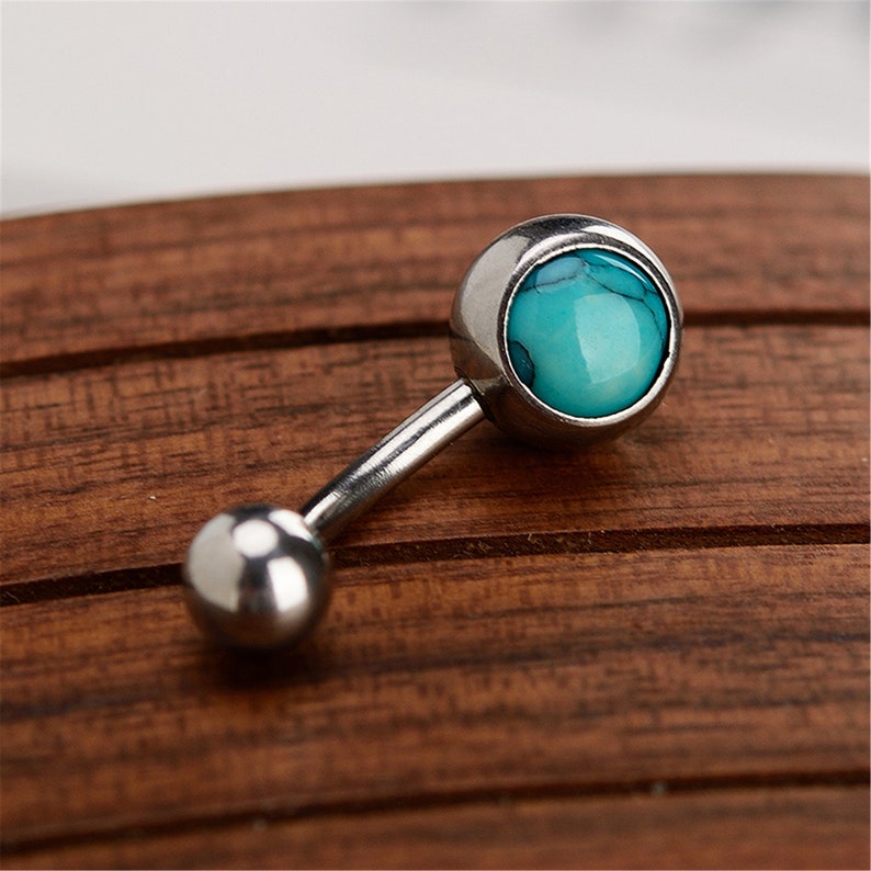 Turquoise Belly Ring Belly Button Ring Body Jewelry Belly Etsy UK