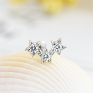 Star oorbellen, Kraakbeen Oorbel Helix Earring Helix Piercing Kraakbeen stud Kraakbeen Piercing