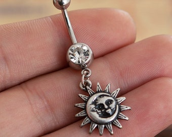 Sun Belly Ring,  Belly Button Ring, Body Jewelry, Belly Ring, Best Gift For Her, belly ring