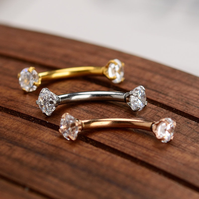 Piercing Ombelico Artiglio Drago - Acciaio Chirurgico 14G, Pietra Ametista Naturale - Foto 5