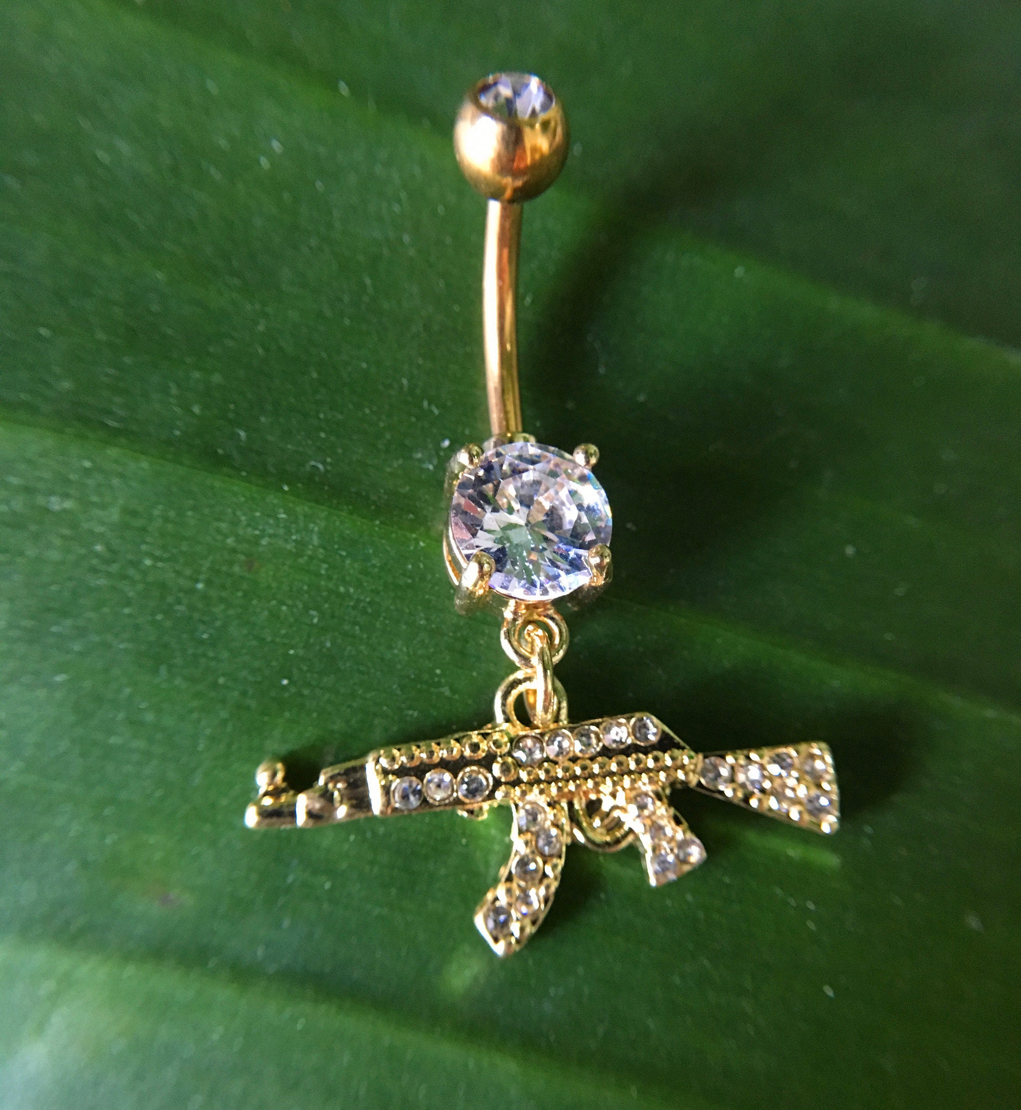Ak 47 belly button ring deals