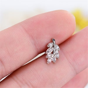 Leaf earrings,Cartilage Earring 16g Helix Earring Helix Piercing Cartilage stud Cartilage Piercing