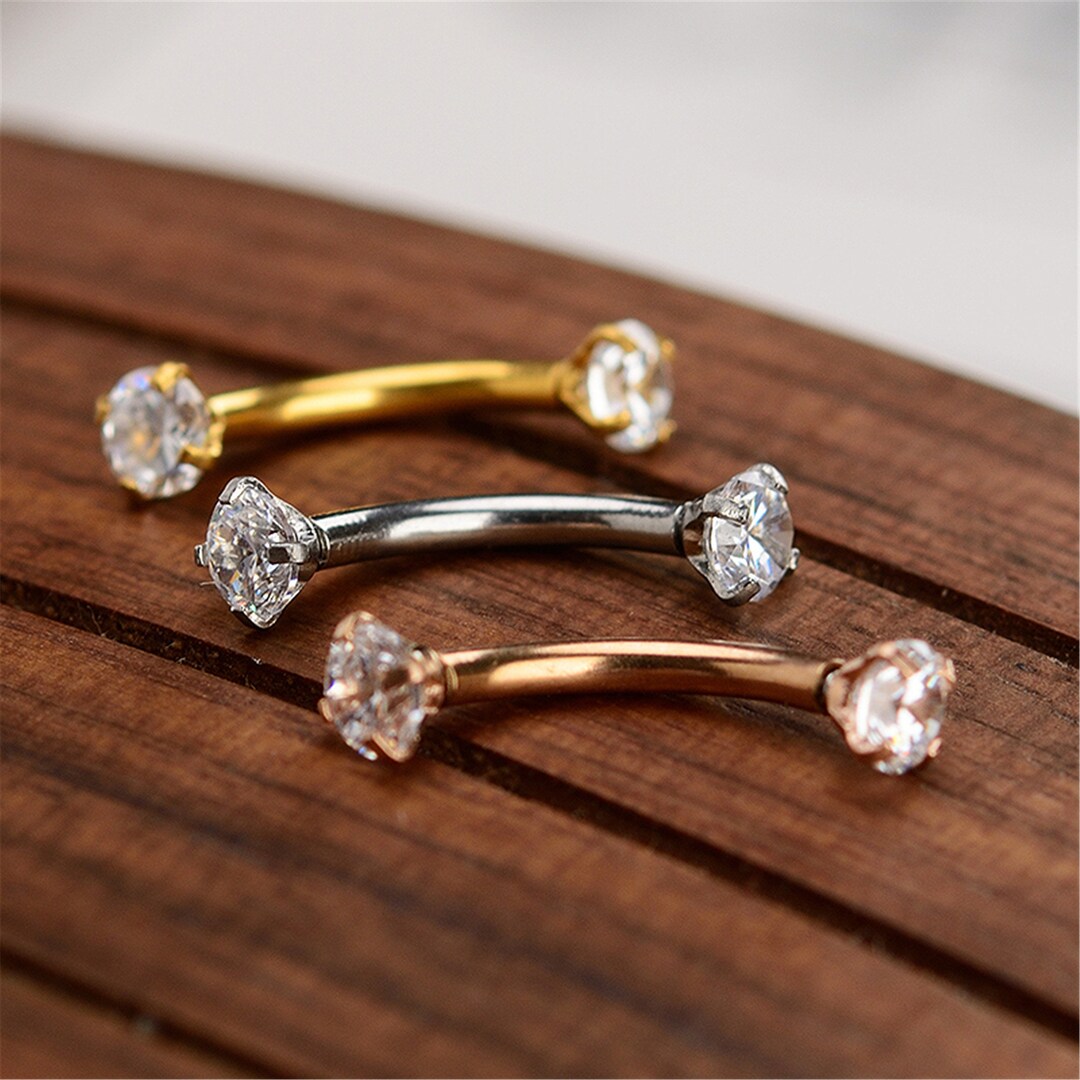 16g/14g, 6mm,8mm,10mm, Curved Barbell Jewelry,eyebrow Ring, Rook