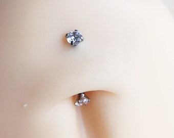14G 2.5mm/3mm CZ Belly Ring, Navel Piercing Ring,Belly Button Ring, Body Jewelry, Belly Ring, Best Gift For You