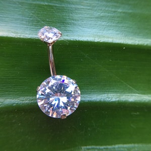 Brillante anillo de vientre de zircón CZ, anillo de perforación del ombligo, anillo de ombligo, joyas corporales, anillo de vientre, el mejor regalo para usted