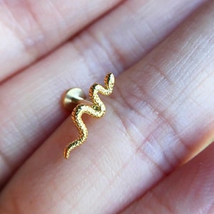 6 mm、8 mm、10 mm 素敵なスネーク ラブレット ピアス/軟骨ピアス/トラガス ピアス/コンク ピアス/軟骨ピアス/ラブレット/スネーク ラベット/ヘリックス