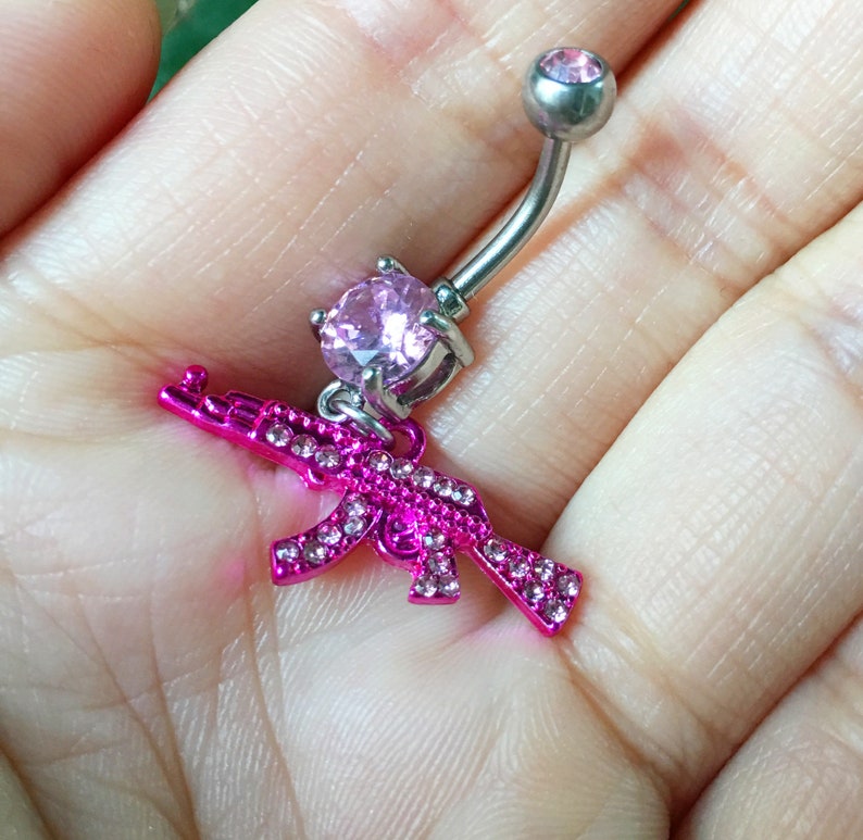 AK47 Gun Belly Ring Belly Ring Belly Button Ring Body Etsy UK