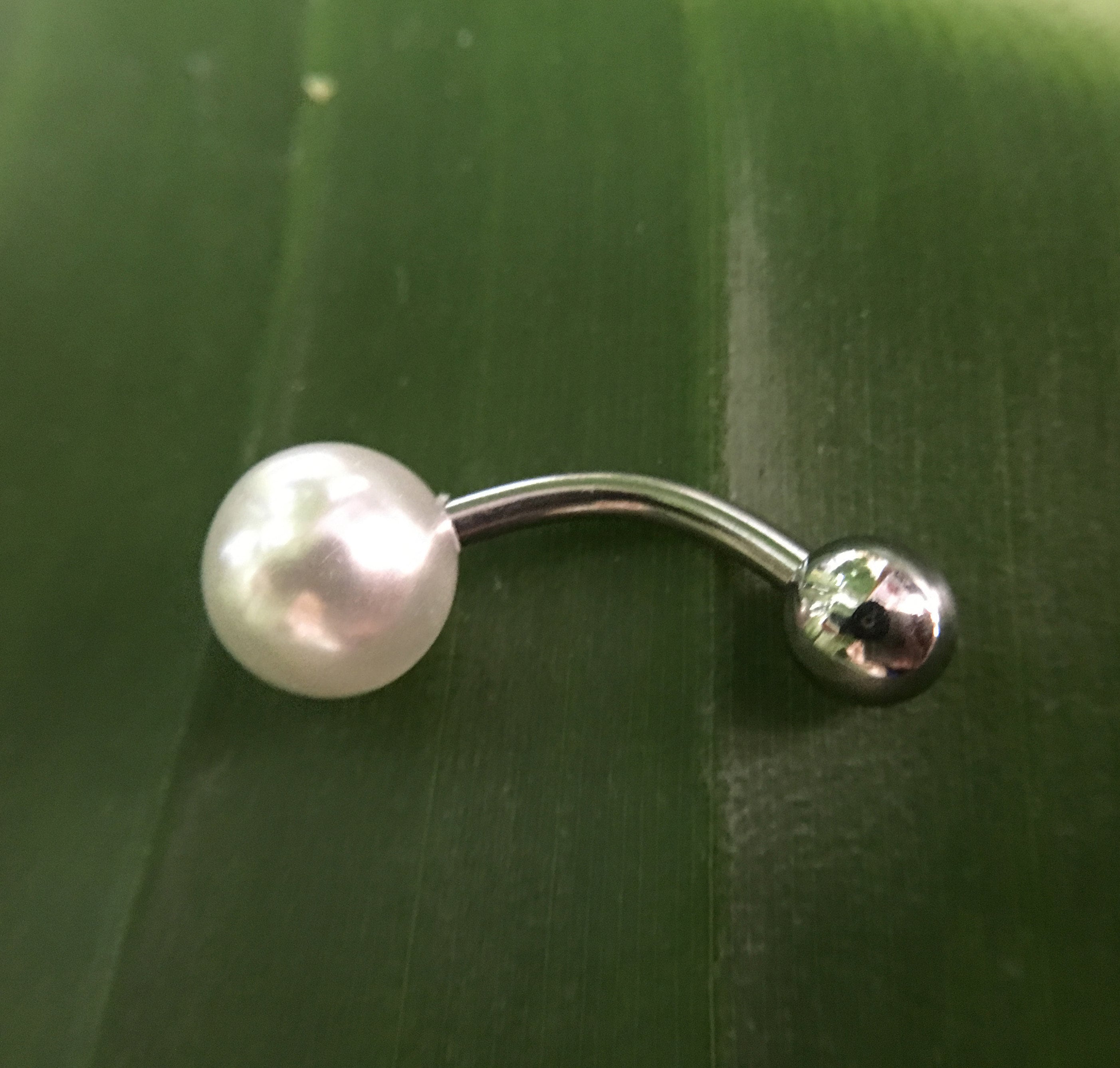Belly button piercing pearl cheap