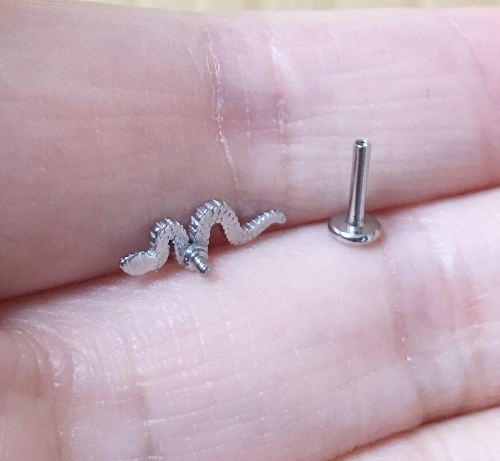 6mm8mm10mm Lovely Snake Labret Piercing/cartilage | Etsy UK