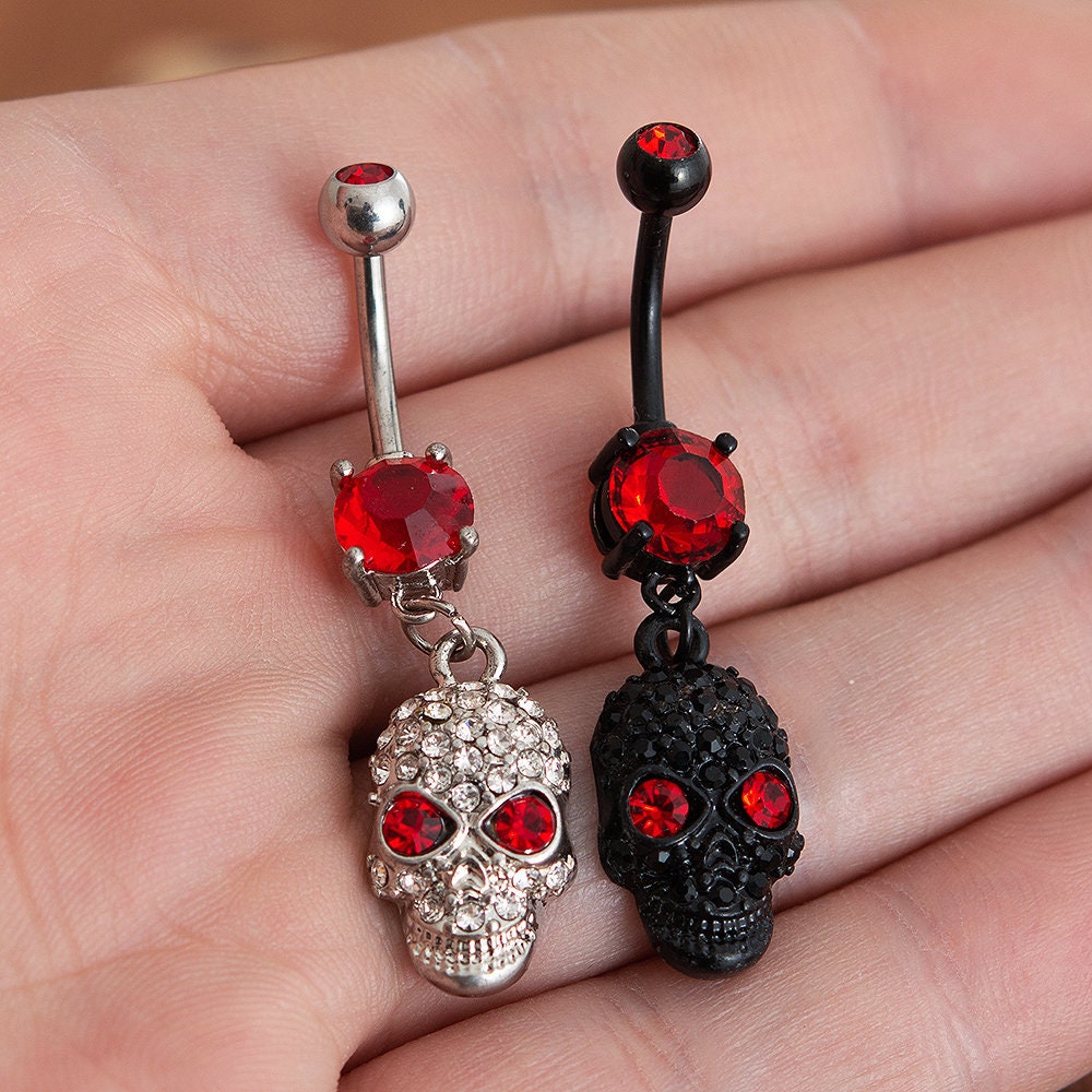 Skull Belly Ring Etsy UK