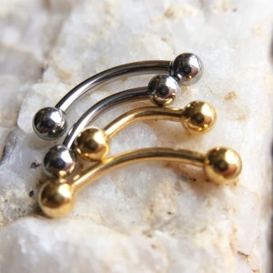 16G/14g Surgical Steel Belly Button Ring,Navel Piercing Ring,Two Ball Belly Ring,Belly Ring.Eyebrow Piercing. Small Belly ring.lip Ring,gift image 4