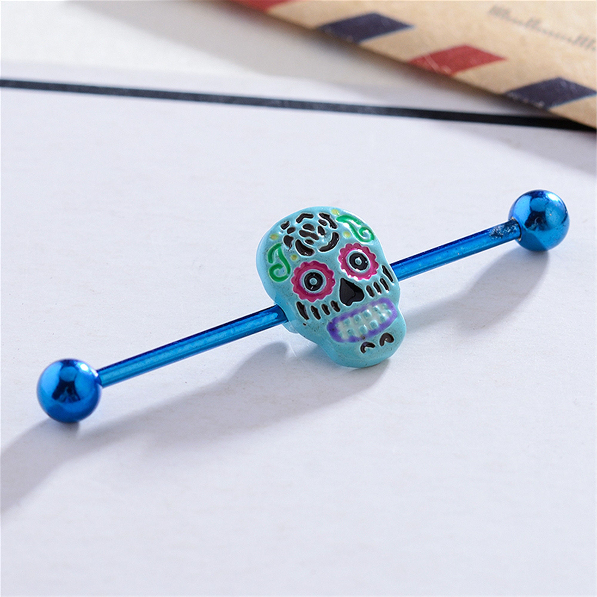 Skull on sale industrial barbell