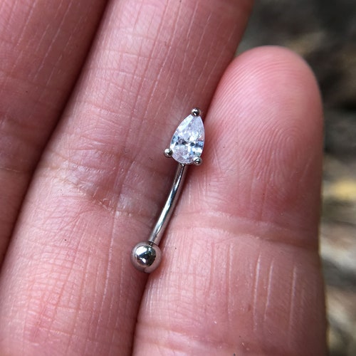 Rook Piercing Arrow Curved Barbell..16g..8mm Etsy