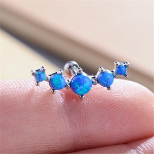 Opal earrings,Cartilage Earring 16g Helix Earring Helix Piercing Cartilage stud Cartilage Piercing