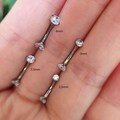 14G 2.5mm/3mm/3.5mm/4mm/5mm Stone/ CZ Belly Ring, Navel Piercing Ring,Belly Button Ring, Body Jewelry, Gift For You