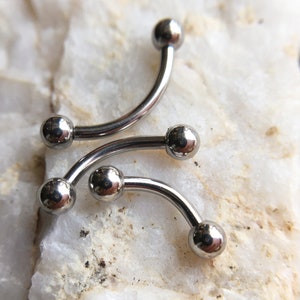 16G/14g Surgical Steel Belly Button Ring,Navel Piercing Ring,Two Ball Belly Ring,Belly Ring.Eyebrow Piercing. Small Belly ring.lip Ring,gift image 5