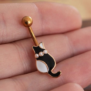 Anneau de ventre de chat, anneau de nombril, bijoux de corps, anneau de ventre, meilleur cadeau pour elle, anneau de ventre