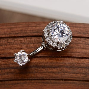 Piercing para el ombligo con circonita cúbica, piercing para el ombligo, joyería corporal, piercing para el ombligo, el mejor regalo.