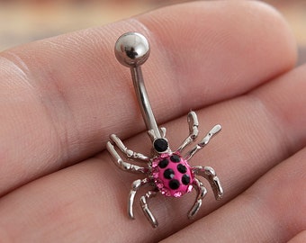 Spider Belly Ring, Belly Button Ring, Body Jewelry, Belly Ring, Best Gift For Her, belly ring