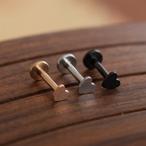 Herz Labret Piercing/Knorpelohrring/Tragus Piercing/Conch Piercing/Knorpelpiercing/Labret/ Labet/Helix