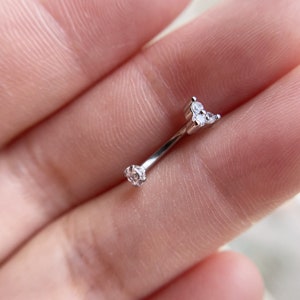 16g 6 mm/8 mm/10 mm Fiore sopracciglio, anello per sopracciglia, bilanciere a forma di torre, orecchini a forma di torre, gioielli con bilanciere curvo per sopracciglia, orecchino a forma di cartilagine a forma di fiore, regalo migliore