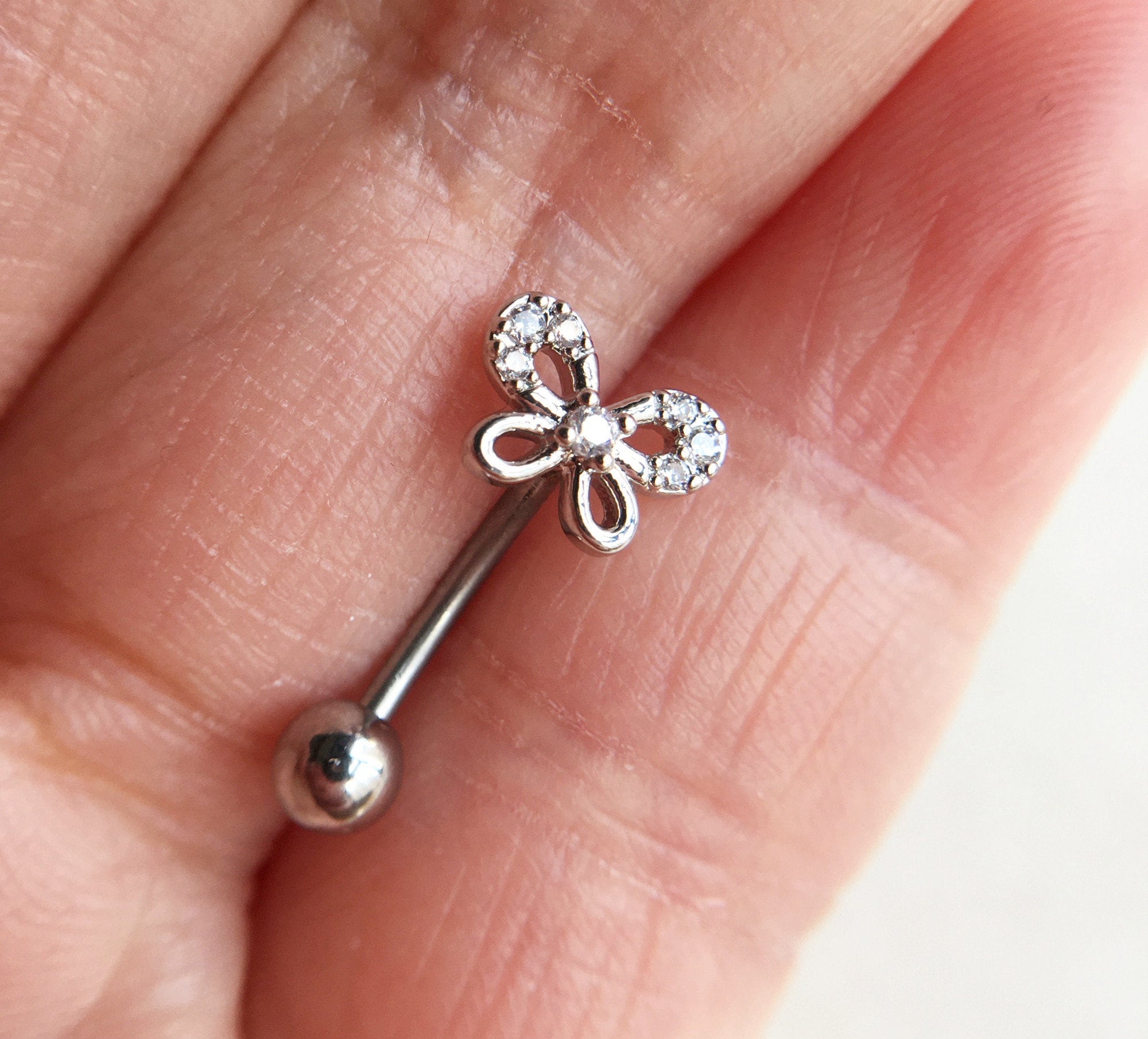 G23 Titanium Rook Piercing Jewelry - 3-Piece Curved Barbell Set 16g 6mm/8mm/10mm