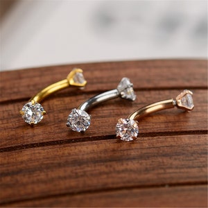6mm,8mm,10mm,Eyebrow ring, rook barbell, body piercing jewelry,rook earrings, Eyebrow Curved Barbell Jewelry - cartilage earring 16g