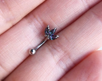 16g Colorful Zircon eyebrow,Eyebrow ring, rook barbell,rook earrings, Eyebrow Curved Barbell Jewelry cartilage earring Best gift for her