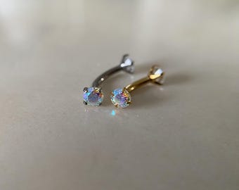 Titanium Curved Barbell,Rook Eyebrow Piercing, 16g 18g