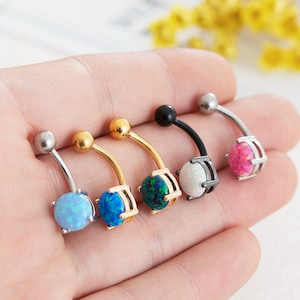 Anneau de ventre d’opale, anneau de nombril, bijoux de corps, anneau de ventre, meilleur cadeau pour vous