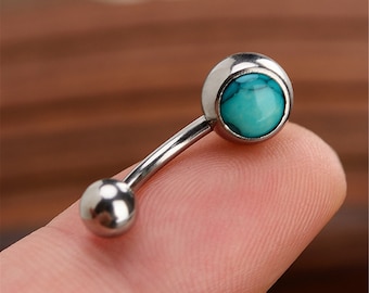 Turquoise Belly Ring, Belly Button Ring, Body Jewelry, Belly Ring, Best Gift For You