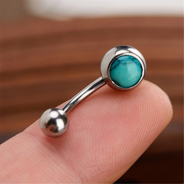 Turquoise Belly Ring, Belly Button Ring, Body Jewelry, Belly Ring, Best Gift For You